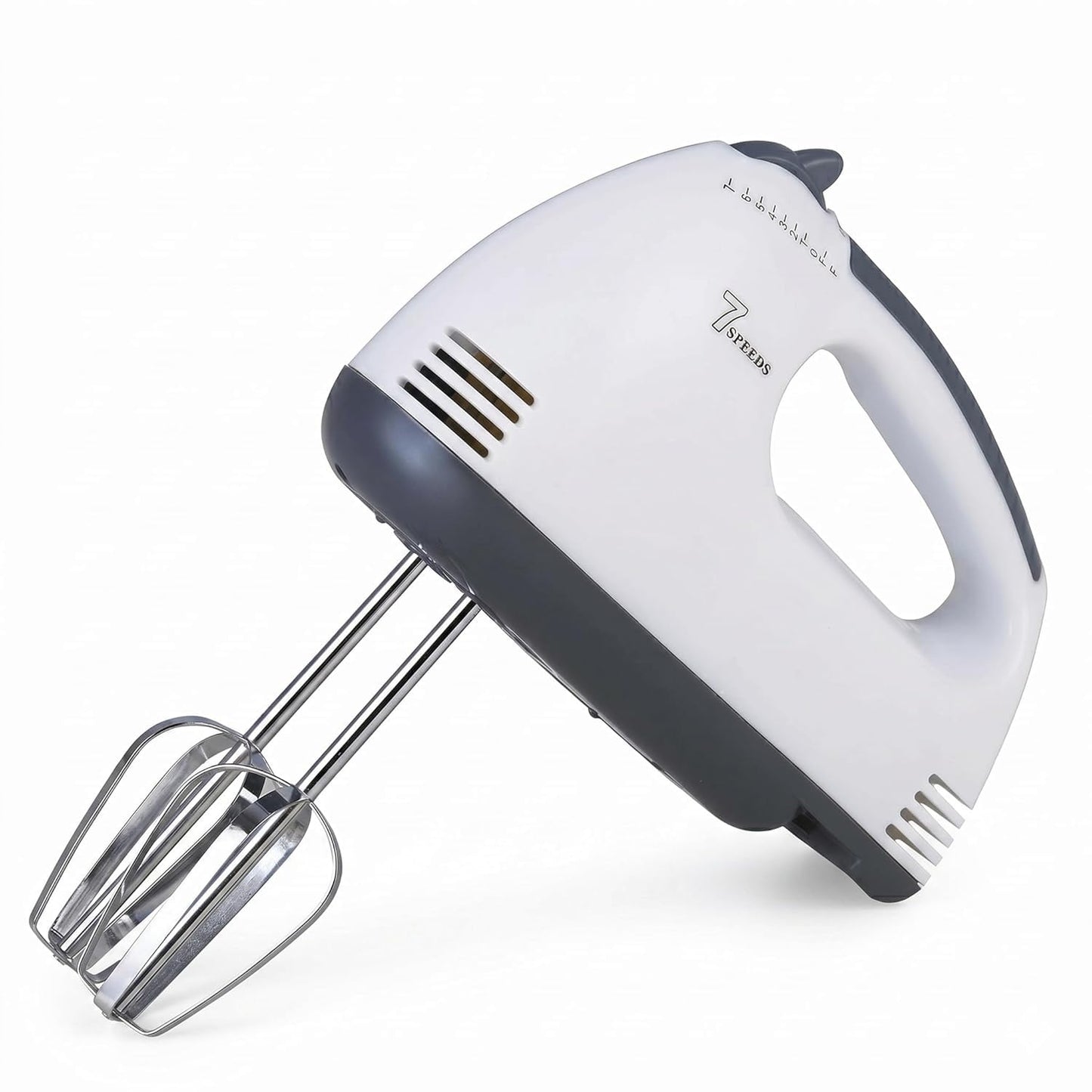 Electric Hand Mixer for Kitchen | Handheld Cake Blender with Four Stainless Steel Attachments including Beaters & Dough Hooks for Whipping Cream